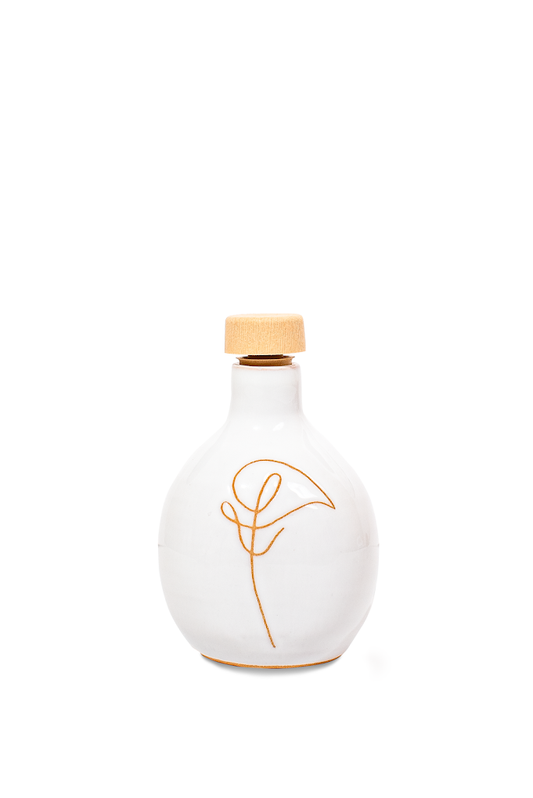 Orcio in ceramica artigianale con calla ad intarsio 100 ml. RP20