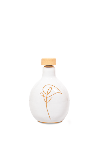 Orcio in ceramica artigianale con calla ad intarsio 100 ml. RP20