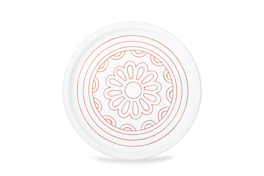 Piatto artigianale in ceramica intarsiato RP 63