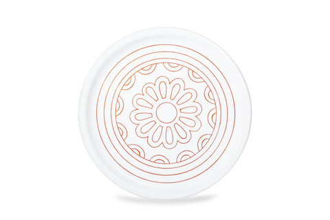 Piatto artigianale in ceramica intarsiato RP 63