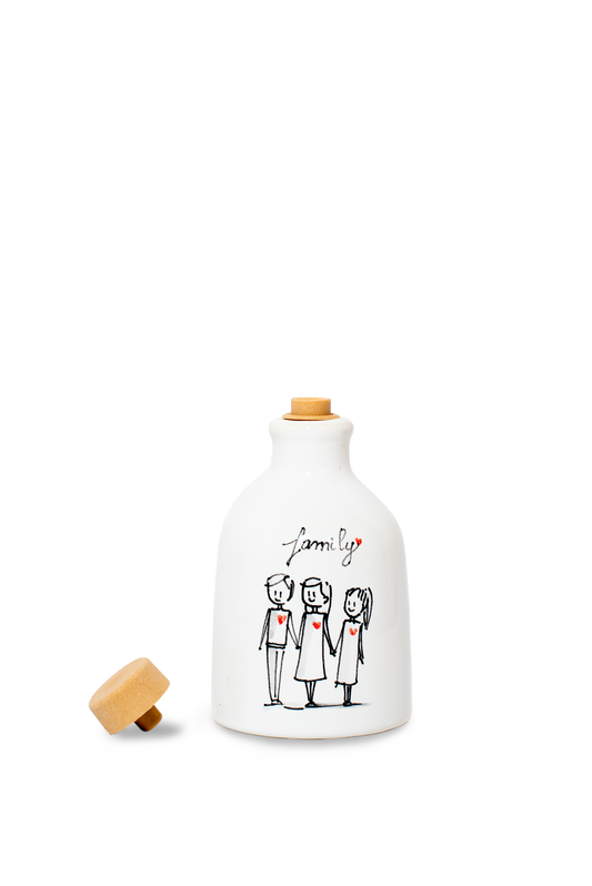 Orcio in ceramica dipinto a mano " family" RP 14