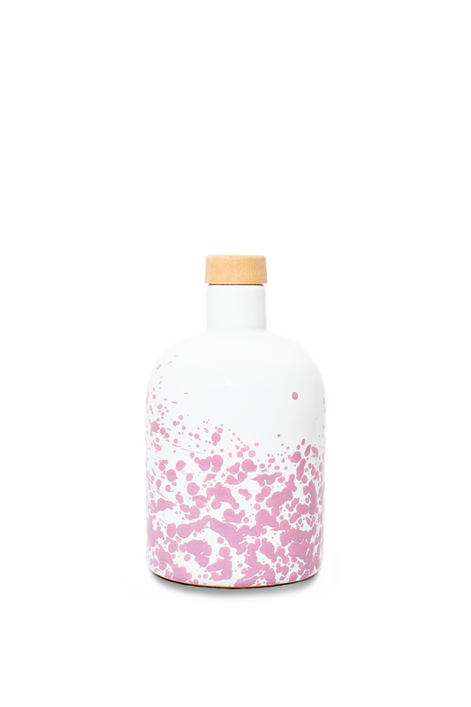 Orcio in ceramica effetto spruzzato  rosa antico RP10